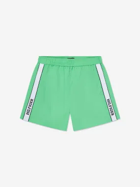 Tommy Hilfiger Boys Medium Drawstring Swim Shorts in Green