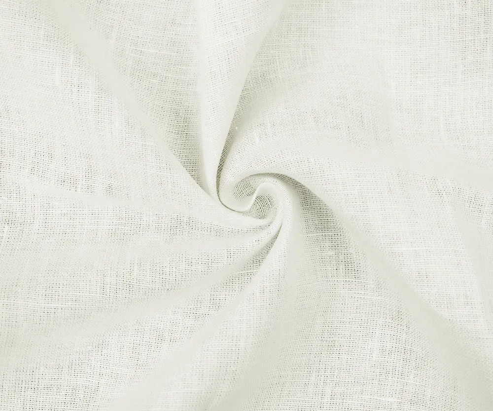 White Spence Bryson Solid Slub Texture Irish Linen Woven Fabric