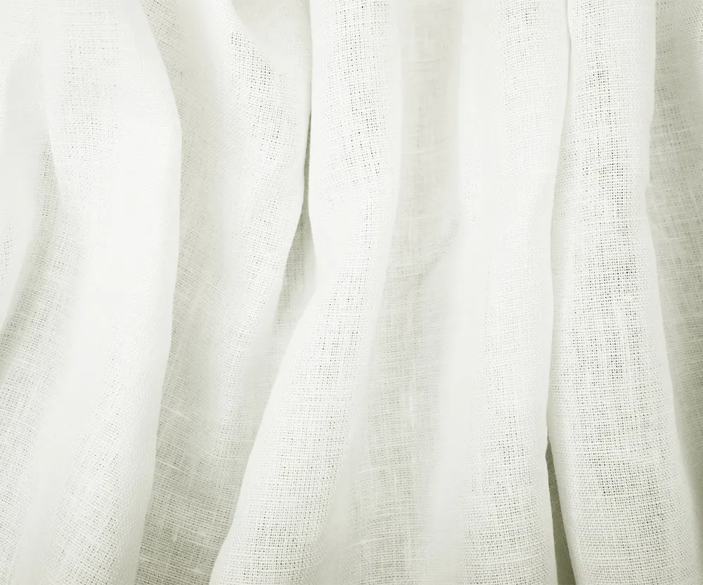 White Spence Bryson Solid Slub Texture Irish Linen Woven Fabric